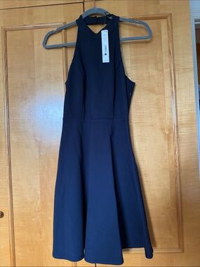 Sleeveless Navy Fit-and-Flare Dressby Aqua🍀🍀